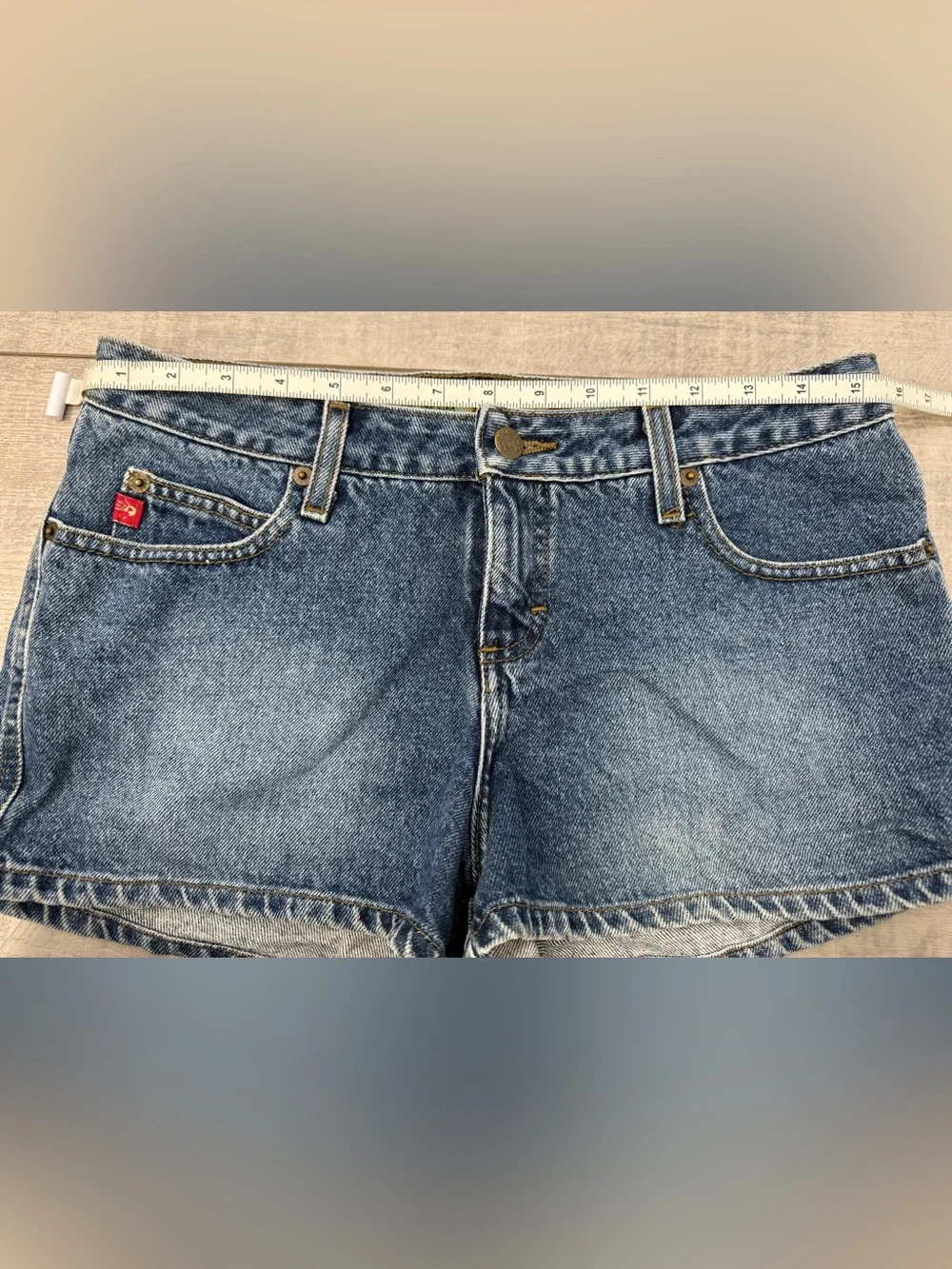Mudd Vintage Y2K Denim Shorts 11 Blue Jean Booty Shorts 90’s Retro - Picture 5 of 7